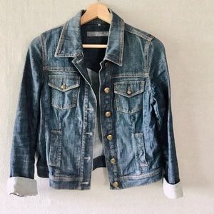Level 99 Denim Button Down Jacket, Size S